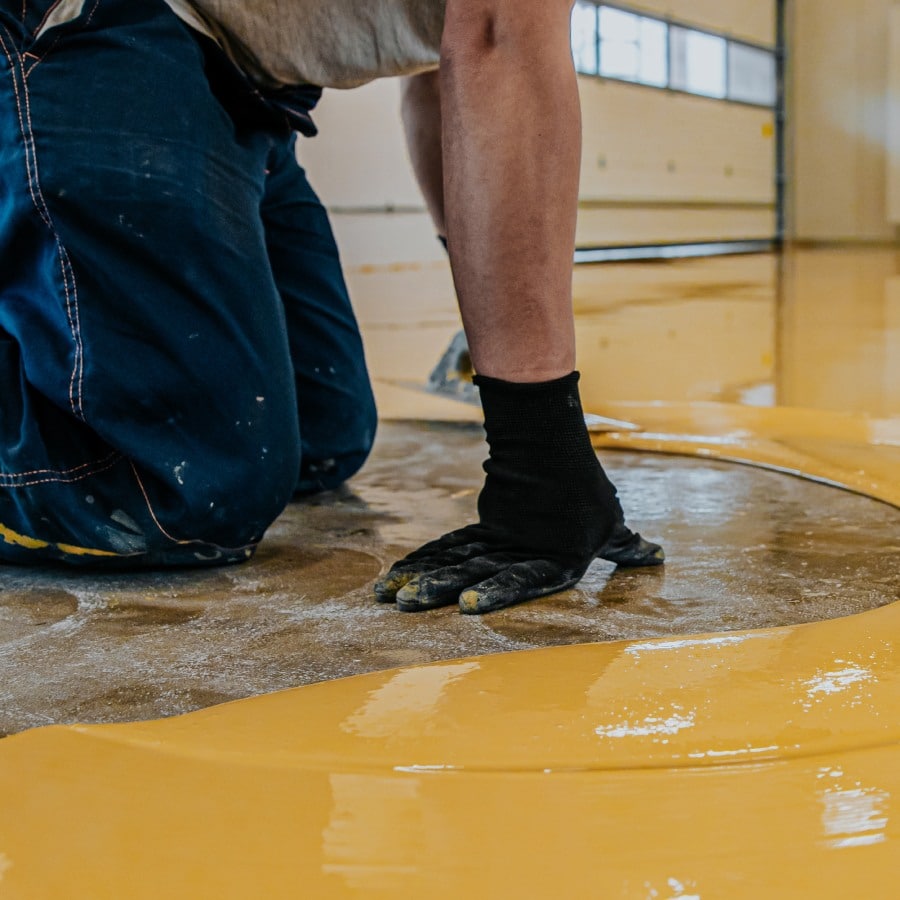 self leveling epoxy resin industrial workshop